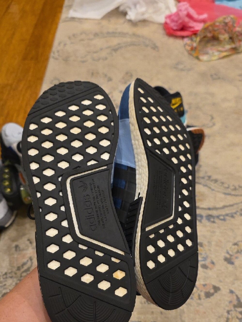 adidas Blue and Black NMD V2 Athletic Sneakers - Picture 12 of 13